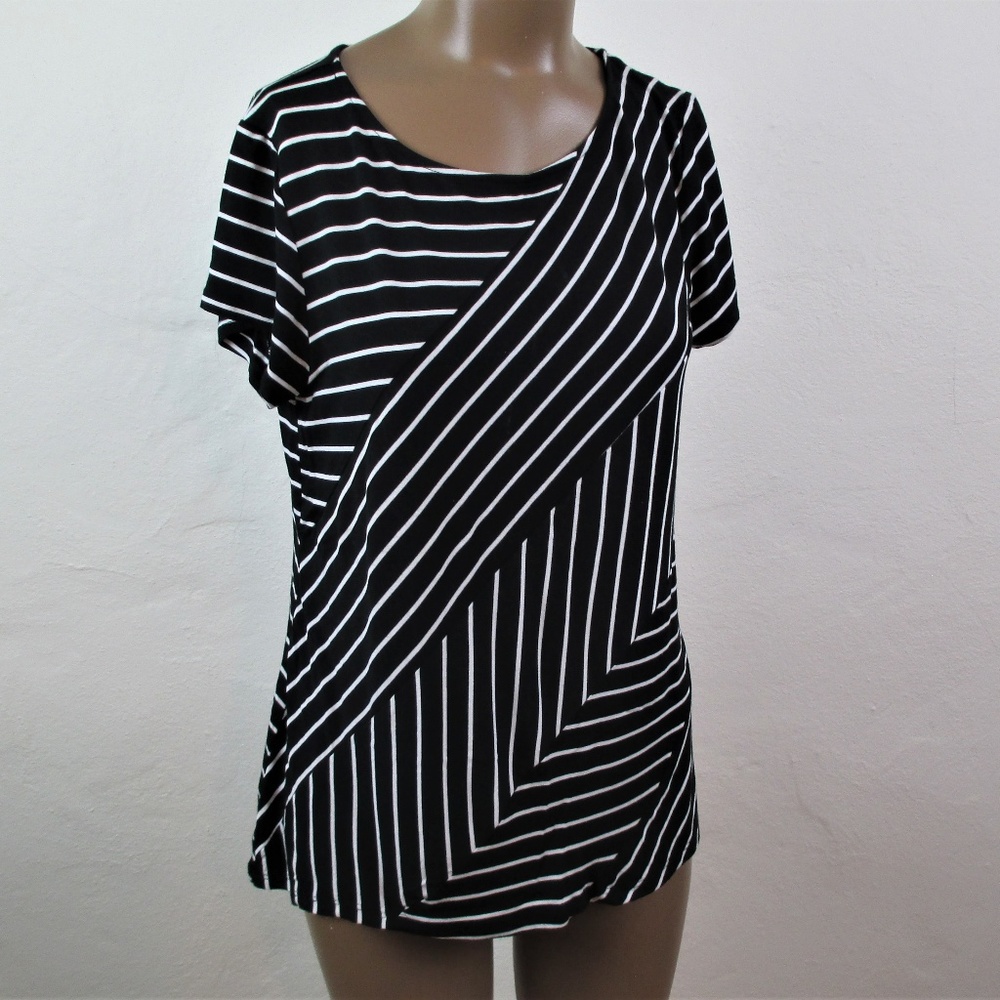 KARL LAGERFELD Paris STRIPED Tunic TOP Shirt TEE